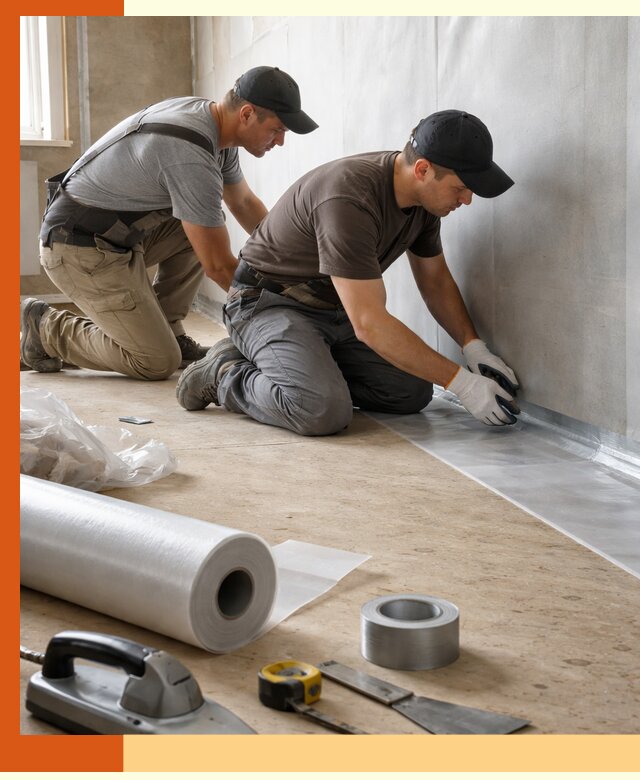 Монтаж пароизоляции для дома и помещений в Кирове