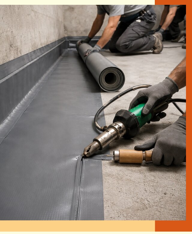 Монтаж гидроизоляционной мембраны в Кирове от 1031 руб/м2 | ТепломастерКри