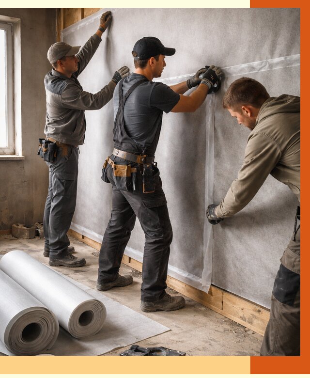 Монтаж ветроизоляции в Кирове от 4663 руб./м2 — профессионально | ТепломастерКри