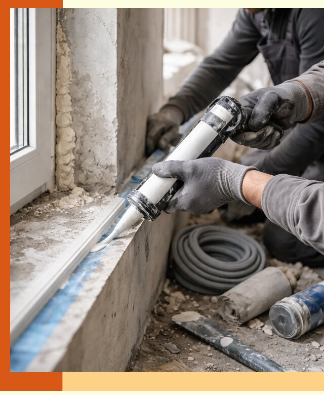 Герметизация стыков и примыканий зданий в Кирове