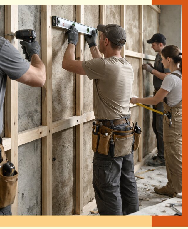 Монтаж обрешетки под утепление в Кирове от 1192 руб/м² | Заказать у ТепломастерКри